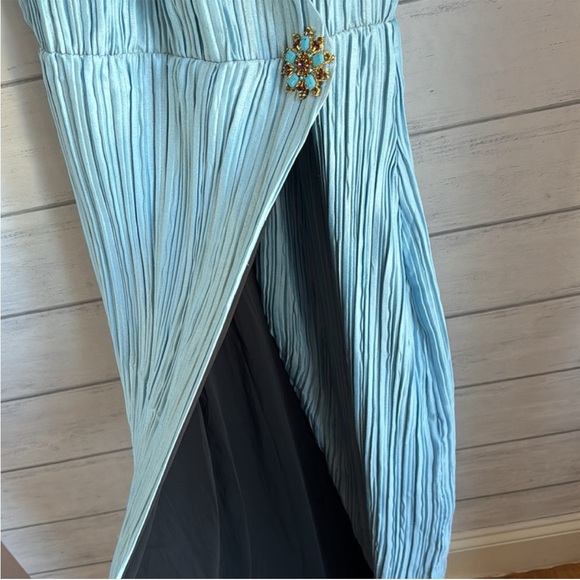 House of Harlow 1960 X Revolve Metallic Blue Sabrina Dress Size Small - Picture 5 of 5